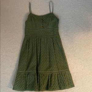 Green eyelet dress